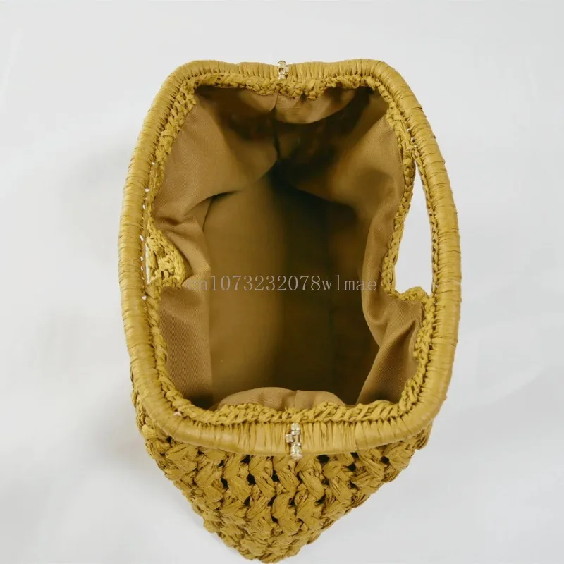 Luxury Handwoven Straw Tote with Rattan Handles 3 Se2125f5bf1a14031bb2630929c80de6cH