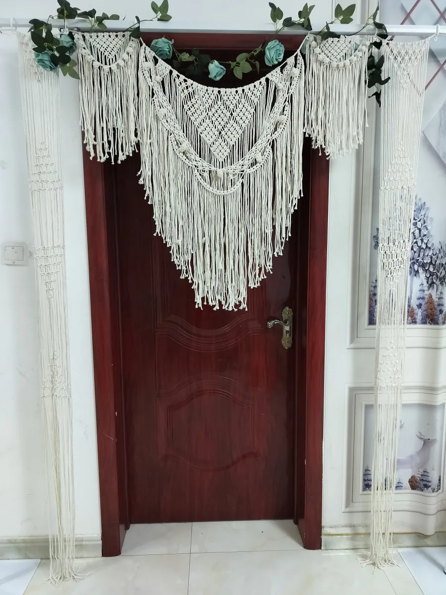 Large Macrame Arch Curtain - Boho Wedding Backdrop 5 Se2159c9da3c740a8b6e9c1ea5c2a62b7Y