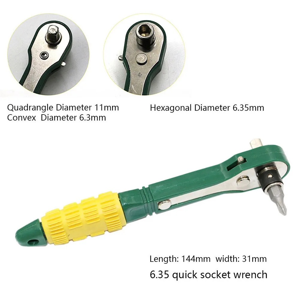 1/4 Inch Ratchet Wrench 6.35 Socket Wrench Lightweight Mini Quick Ratchet Wrench Screwdriver High Quality Useful
1/4 Inch Ratchet Wrench 6.35 Socket Wrench Lightweight Mini Quick Ratchet Wrench Screwdriver High Quality Useful
