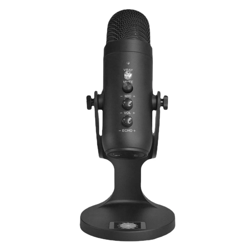 

USB Condenser Microphone For Computer,360 Degree Adjustable With Mic Stand To Gaming Streaming Podcasting Recording