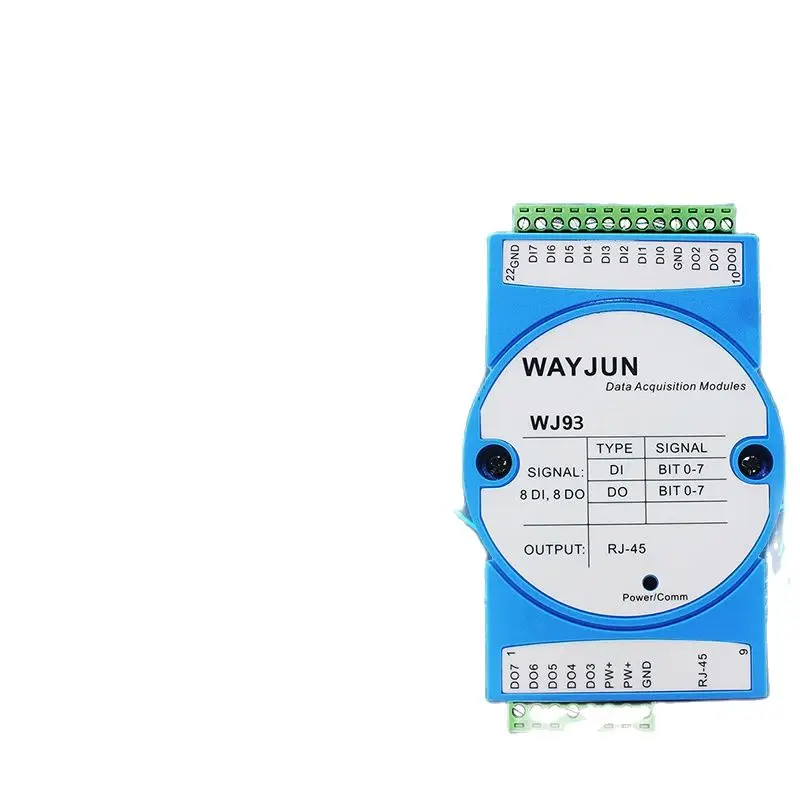 Flow pulse 8-channel DI high-speed counter frequency conversion webpage PWM output Modbus TCP module WJ93
Flow pulse 8-channel DI high-speed counter frequency conversion webpage PWM output Modbus TCP module WJ93