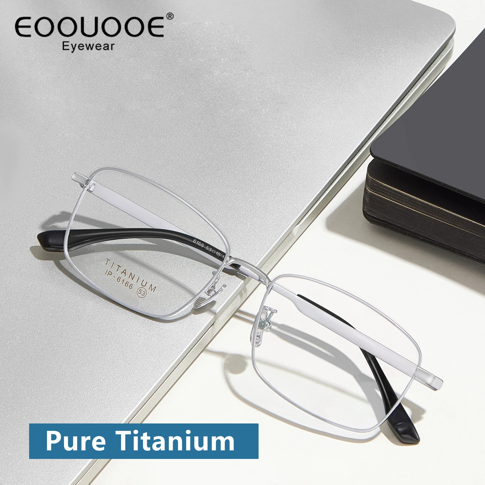 

Men's Prue Titanium Eyeglasses Good Quality Glasses Frame New Design Myopia Hyperopia Optics Lens Prescription Anti Reflective