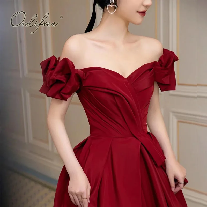 Ordifree 2022 Summer Elegant Women Wedding Guest Dress Birthday Off Shoulder Sexy Burgundy Long Evening Dress
Ordifree 2022 Summer Elegant Women Wedding Guest Dress Birthday Off Shoulder Sexy Burgundy Long Evening Dress