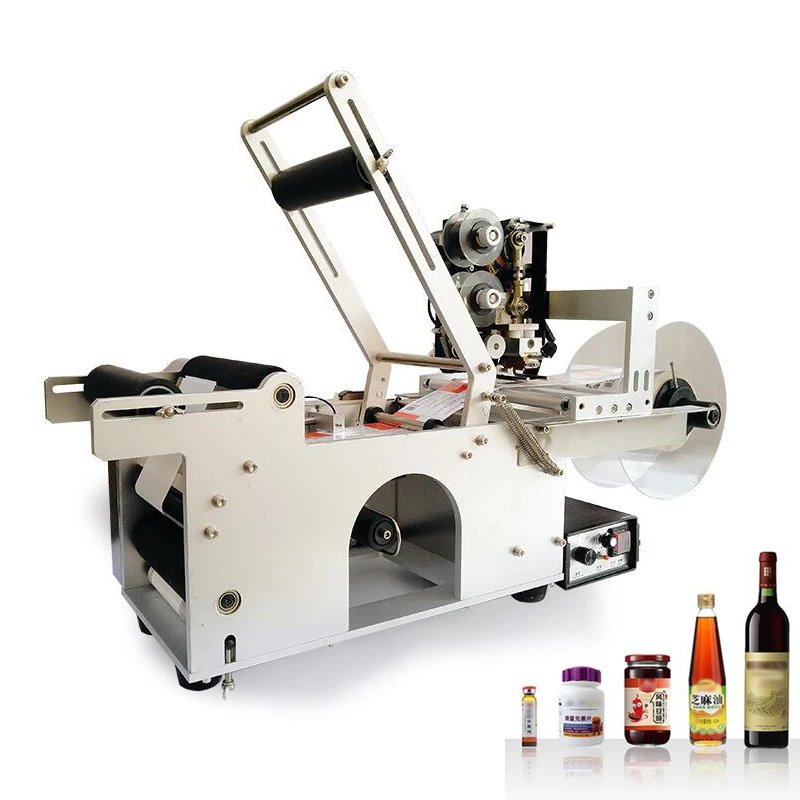 

Round Bottle Labeller Semi Automatic Labeling Machine With Date Code Printer Function Labeling Machine