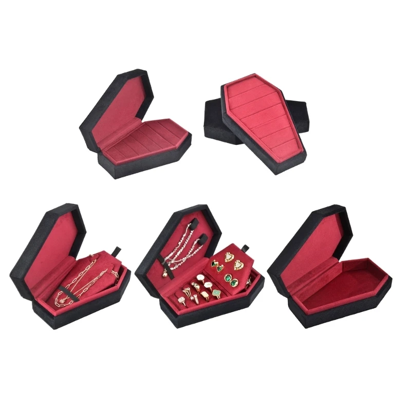 Handmade Velvets Rings Neckchain Box Coffin Shapes Jewelry Container Box Gothic Packaging Boxes for Jewelry Collectors Wholesale
Handmade Velvets Rings Neckchain Box Coffin Shapes Jewelry Container Box Gothic Packaging Boxes for Jewelry Collectors Wholesale