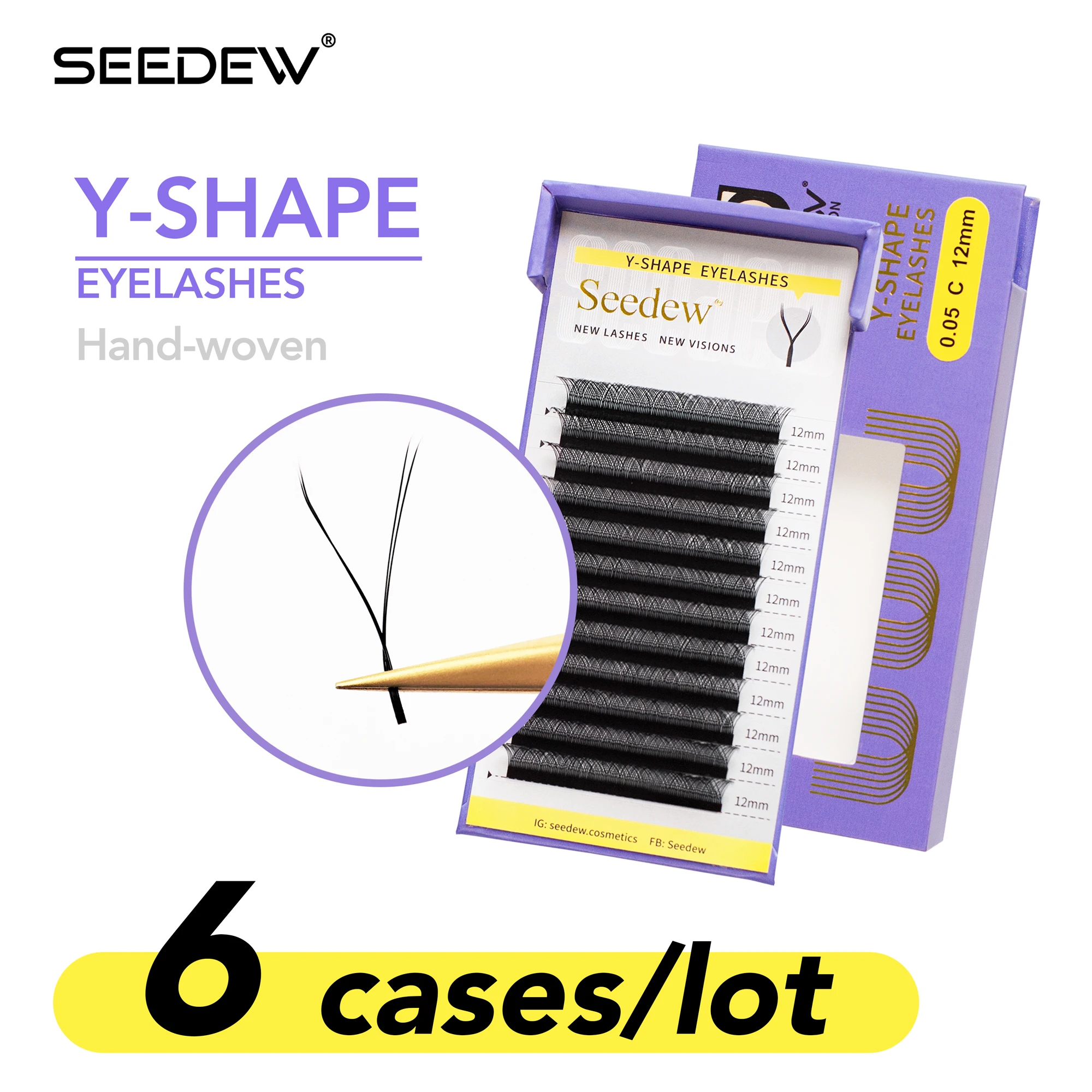 SEEDEW Y-shape Y Eyelashes Hand Woven Premium Mink 6cases/lot Soft Natural NAGARAKU Eyelashes Extensions Faux Individual Lashes
SEEDEW Y-shape Y Eyelashes Hand Woven Premium Mink 6cases/lot Soft Natural NAGARAKU Eyelashes Extensions Faux Individual Lashes