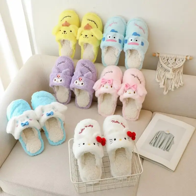 Kawaii Sanrio Anime Fall and Winter Cotton Shoes Cute Hello Kittys Kuromi My Melody Home Warm Non-Slip Cotton Slippers Girl Gift
Kawaii Sanrio Anime Fall and Winter Cotton Shoes Cute Hello Kittys Kuromi My Melody Home Warm Non-Slip Cotton Slippers Girl Gift