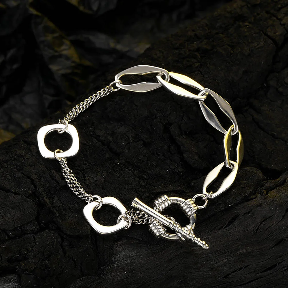 925 Sterling Silver Simple Chain Link Girls Bracelet Hip hop Jewelry Tibetan silver joker Chain Womens Bracelet
925 Sterling Silver Simple Chain Link Girls Bracelet Hip hop Jewelry Tibetan silver joker Chain Womens Bracelet