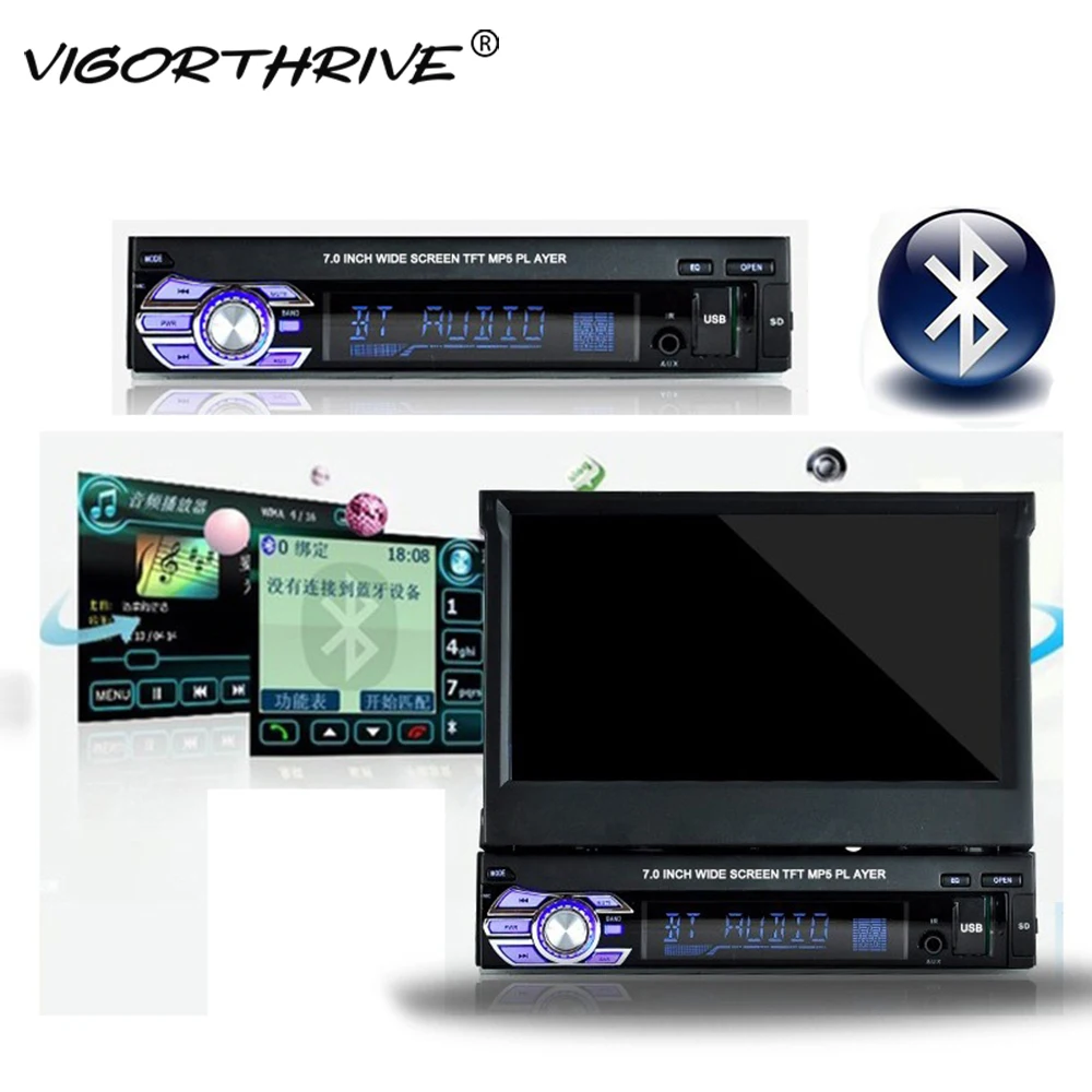 Car Radio 1 DIN 7Inch Touch Screen MP5 Autoradio Audio Auto Stereo Receiver Mirror Link Bluetooth FM Multimedia Cassette Player
Car Radio 1 DIN 7Inch Touch Screen MP5 Autoradio Audio Auto Stereo Receiver Mirror Link Bluetooth FM Multimedia Cassette Player