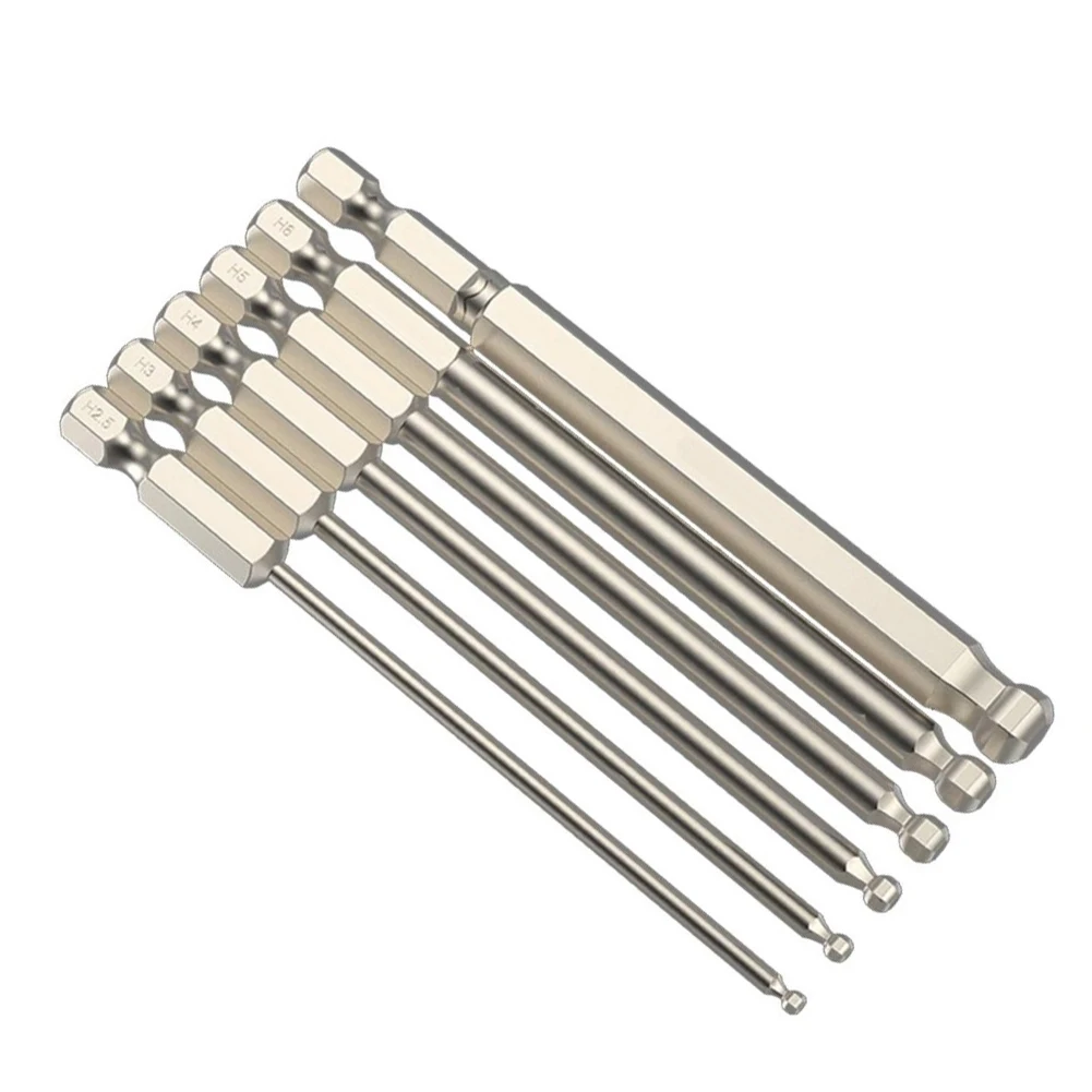 6pcs Ball End Head Hex Screwdriver Bit Metric 100mm Long Magnetic Driver H2.5-H8 Laptop Mini Screw Driver Kit With Handle
6pcs Ball End Head Hex Screwdriver Bit Metric 100mm Long Magnetic Driver H2.5-H8 Laptop Mini Screw Driver Kit With Handle