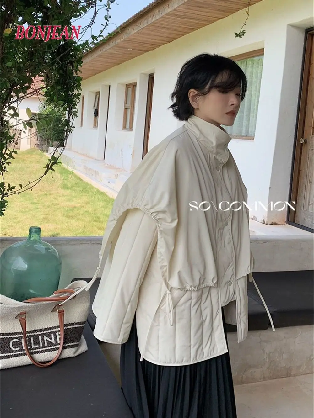 

Winter Fashion Loose Jacket Parkas Women 2023 Windproof Warm Button Bread Student Trend Outerwear Causal White Black Coat