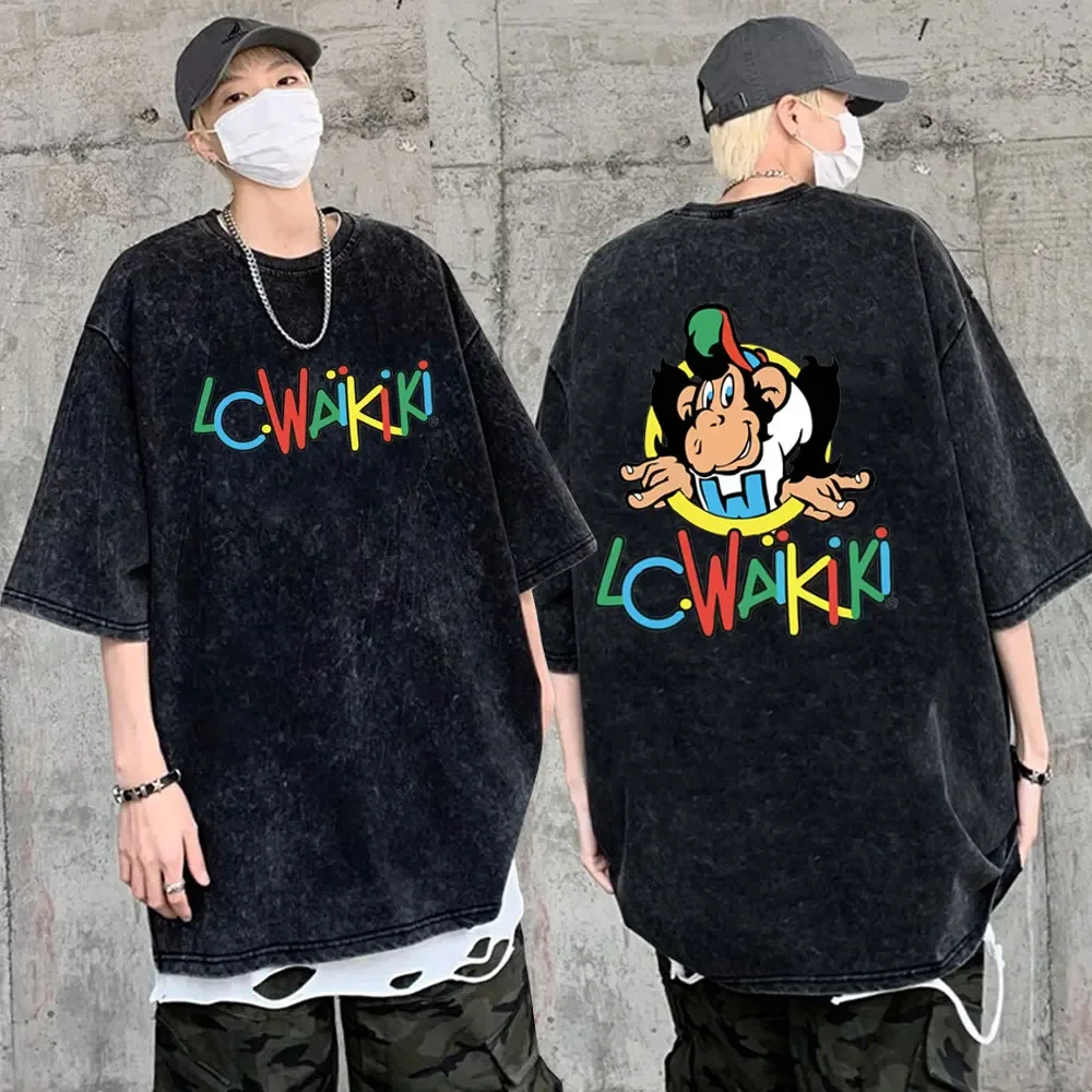 Wash Vintage Lc Waikiki Monkey Double Sided Print T Shirt Manga Streetwear Cartoon Monkey Graphic Tshirt Men's 100% Cotton Tees
Wash Vintage Lc Waikiki Monkey Double Sided Print T Shirt Manga Streetwear Cartoon Monkey Graphic Tshirt Men's 100% Cotton Tees