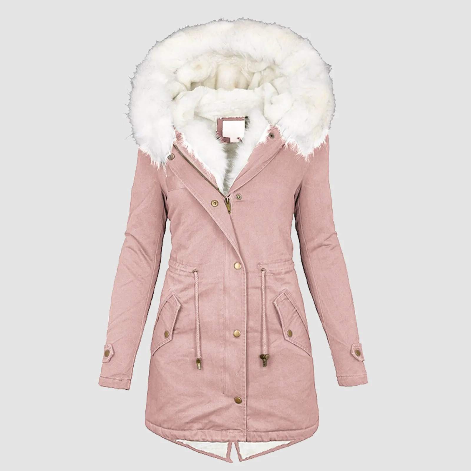 Women Winter Coat Lapel Collar Long Sleeve Jacket Vintage Thicken Coat Jacket Warm Hooded Women Hoodies with Zipper
Women Winter Coat Lapel Collar Long Sleeve Jacket Vintage Thicken Coat Jacket Warm Hooded Women Hoodies with Zipper