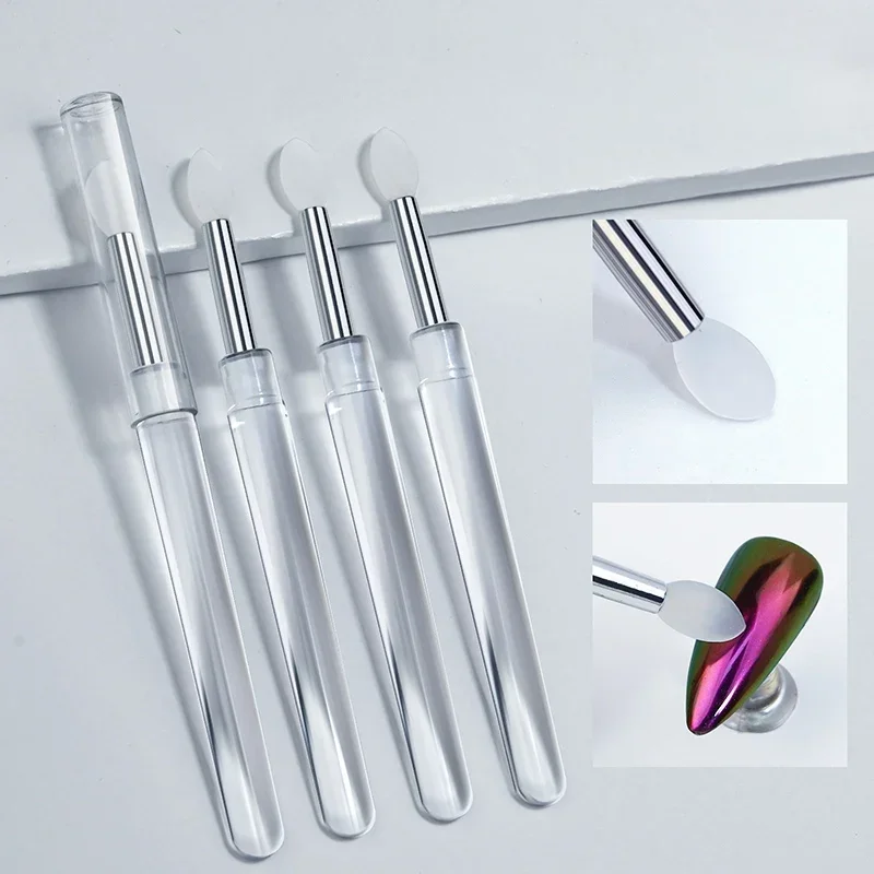 Multifunctional Silicone Chrome Glitter Applying Manicure Tool Reusable Pigment Nail Brush Nail Arts Silicone Applicator Sticks
Multifunctional Silicone Chrome Glitter Applying Manicure Tool Reusable Pigment Nail Brush Nail Arts Silicone Applicator Sticks