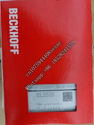 Input/output module EL2535-0000 brand new, original, imported from Germany in stock
Input/output module EL2535-0000 brand new, original, imported from Germany in stock