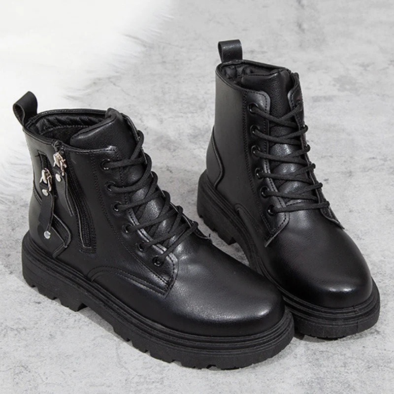 Зимние женские ботинки на платформе, теплая меховая Повседневная Уличная обувь, модные ботильоны на молнии, Высококачественная Обувь На Шнуровке Для женщин 35-40
Зимние женские ботинки на платформе, теплая меховая Повседневная Уличная обувь, модные ботильоны на молнии, Высококачественная Обувь На Шнуровке Для женщин 35-40