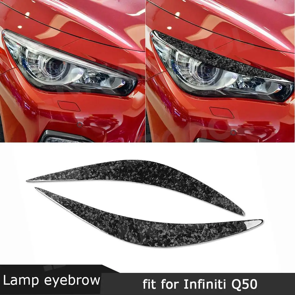 Forged Carbon Fiber Front Bumper Eyebrow Headlight Covers for Infiniti Q50 2014-2019 Eyelids Car Styling
Forged Carbon Fiber Front Bumper Eyebrow Headlight Covers for Infiniti Q50 2014-2019 Eyelids Car Styling
