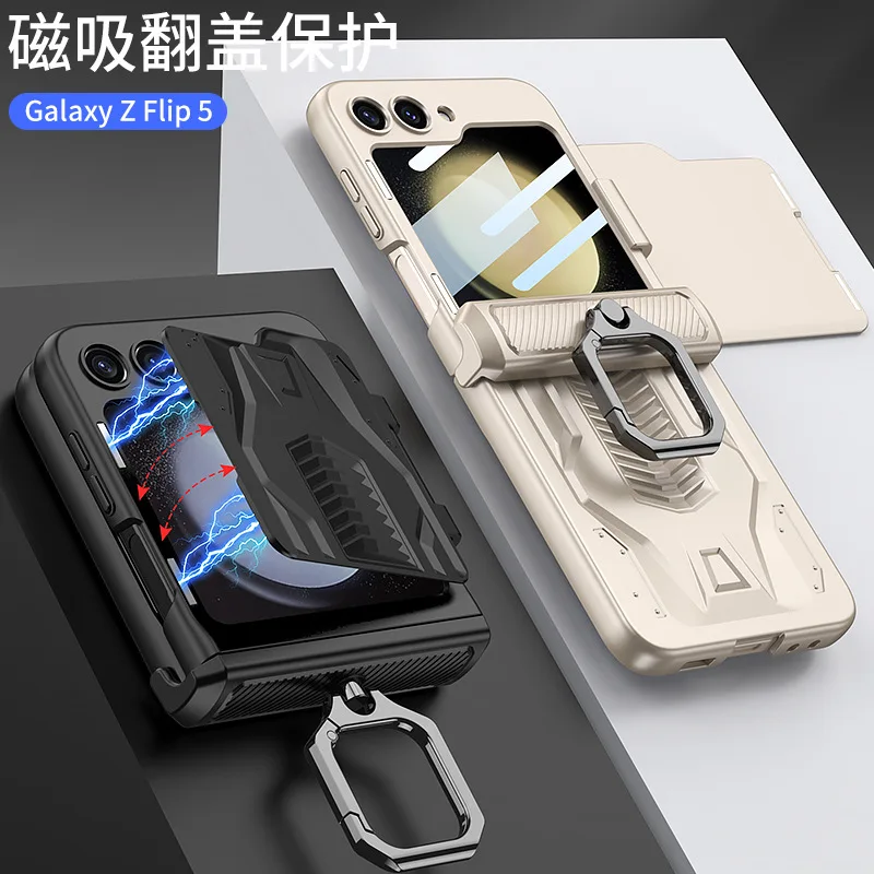 Магнитный чехол с петлей и кольцом-держателем, чехол для Samsung Galaxy Z Flip 5, Магнитный флип-чехол с окошком, жесткий защитный чехол из поликарбоната для Z Flip5 5G
Магнитный чехол с петлей и кольцом-держателем, чехол для Samsung Galaxy Z Flip 5, Магнитный флип-чехол с окошком, жесткий защитный чехол из поликарбоната для Z Flip5 5G