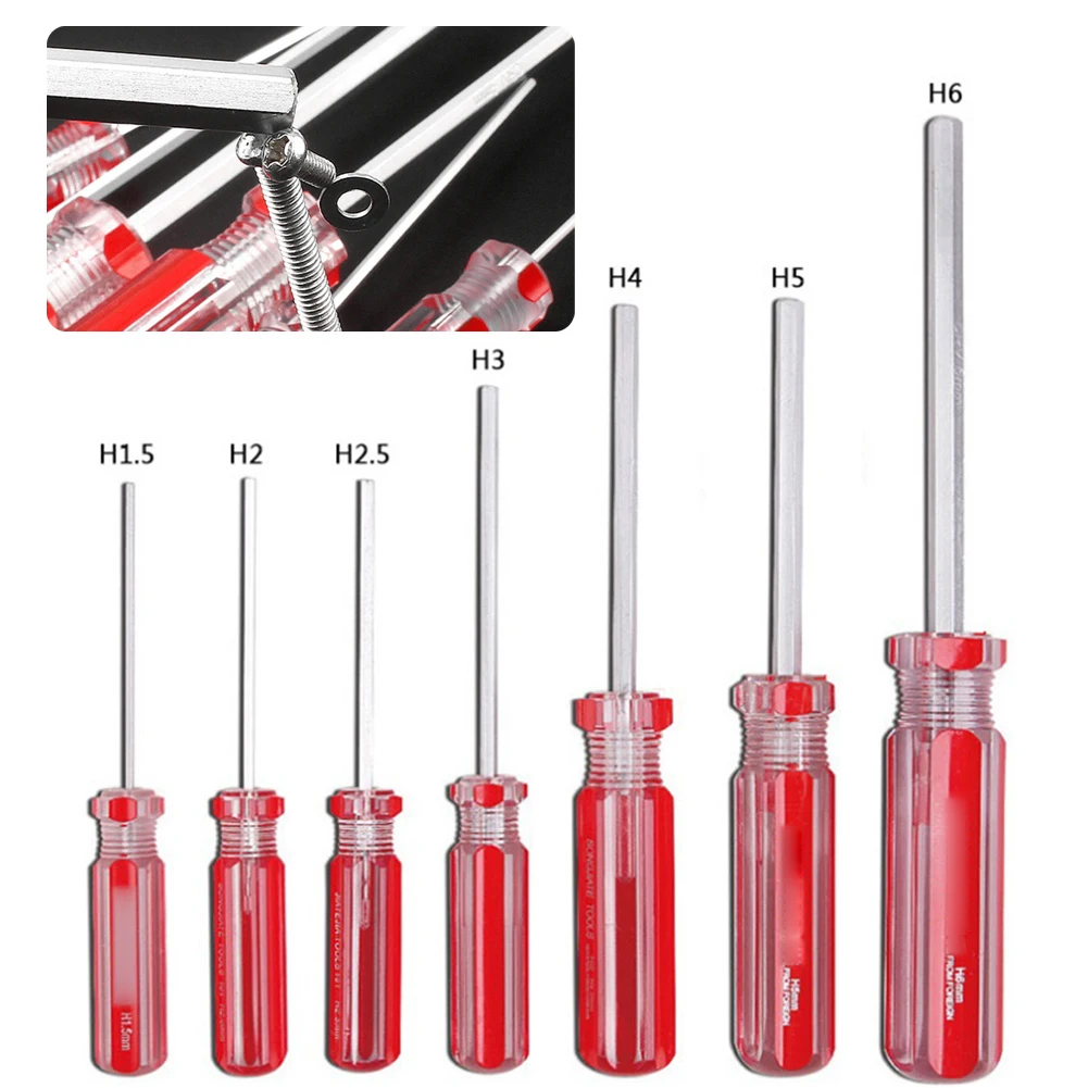 7 PCS Hexagon Screwdriver Set 1.5mm-6mm Magnetism Flat Head Hex Screw-driver Anti-slip Handle Repair Hand Tools
7 PCS Hexagon Screwdriver Set 1.5mm-6mm Magnetism Flat Head Hex Screw-driver Anti-slip Handle Repair Hand Tools