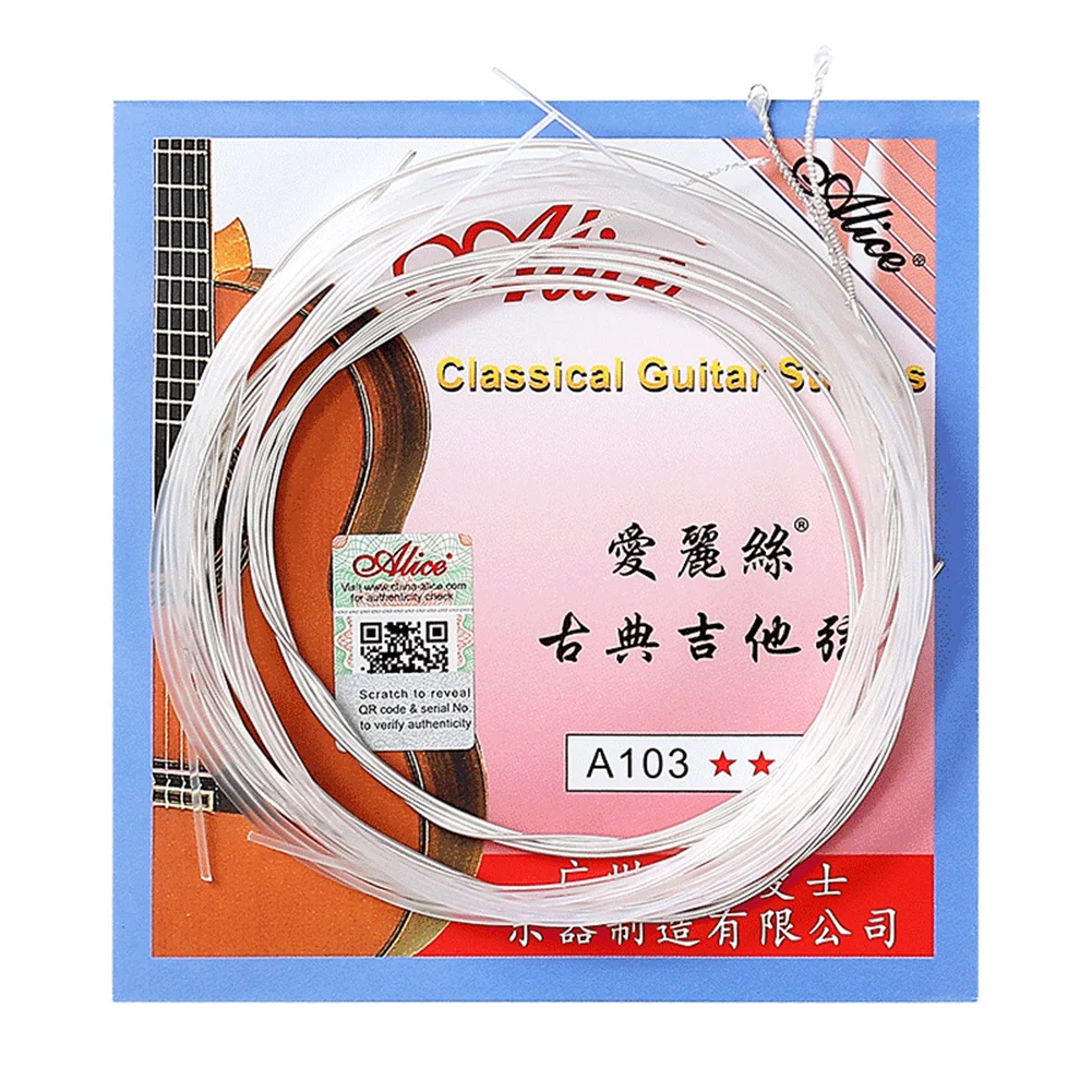 Alice A103 Classical Guitar Strings Clear Nylon Silver Plated Single String 1-6 E B G D A E Acoustic Folk Guitar Accessories
Alice A103 Classical Guitar Strings Clear Nylon Silver Plated Single String 1-6 E B G D A E Acoustic Folk Guitar Accessories