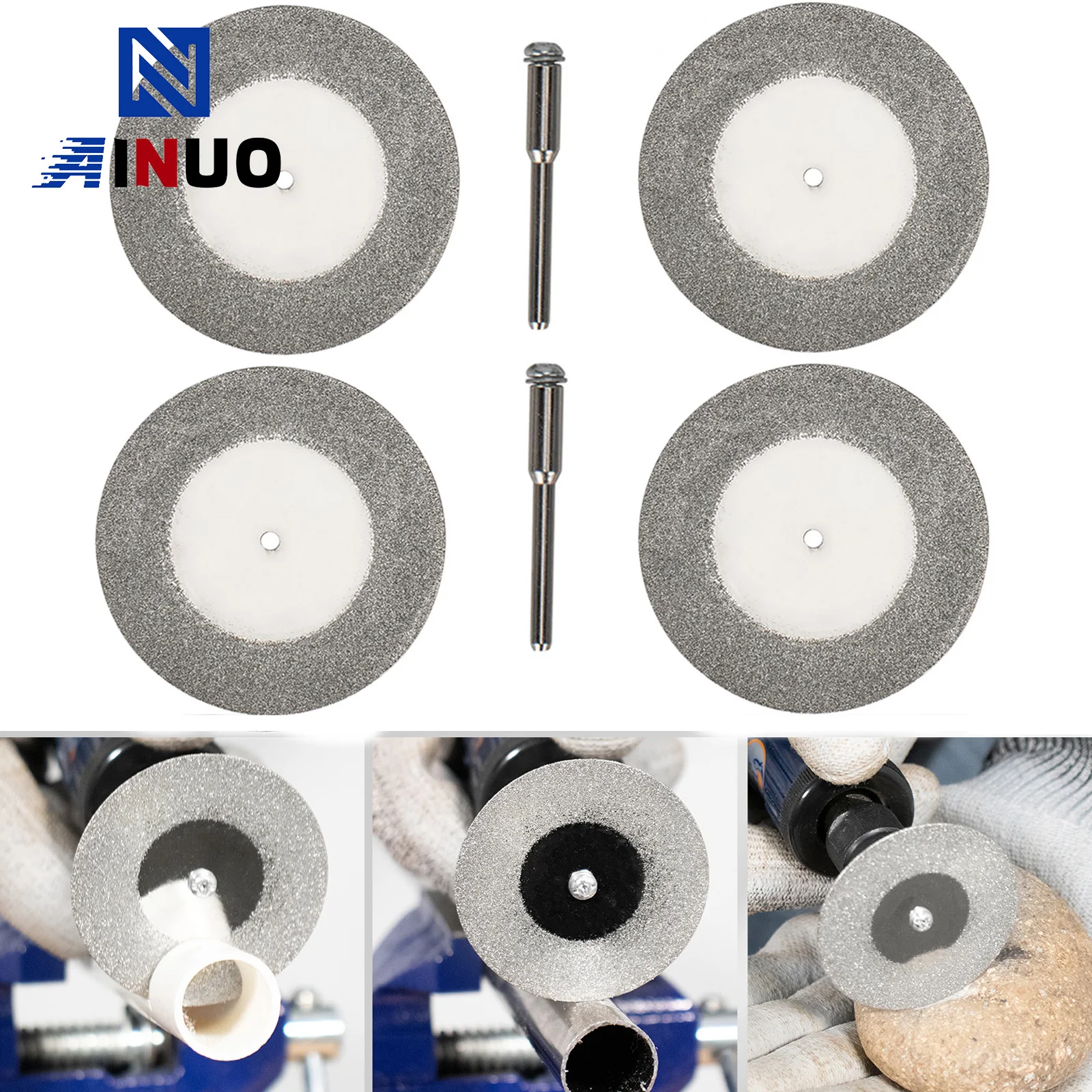 5pcs Diamond Cutting Disc mini Circular Saw Blades Electric Grinding Cutting Sheets for Rotary Cutting Tools 5 Pcs Mandrel
5pcs Diamond Cutting Disc mini Circular Saw Blades Electric Grinding Cutting Sheets for Rotary Cutting Tools 5 Pcs Mandrel