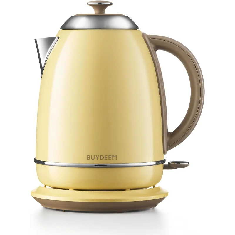 

Stainless Steel Electric Tea Kettle with Auto Shut-Off and Boil Dry Protection, 1.7 Liter Cordless Hot Water Boiler