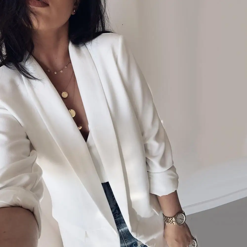 Women's Blazers Jacket 2023 Spring and Autumn Female Jacket Oversize Office Long Sleeve Solid Color Coat Loose Casual Clothes
Women's Blazers Jacket 2023 Spring and Autumn Female Jacket Oversize Office Long Sleeve Solid Color Coat Loose Casual Clothes