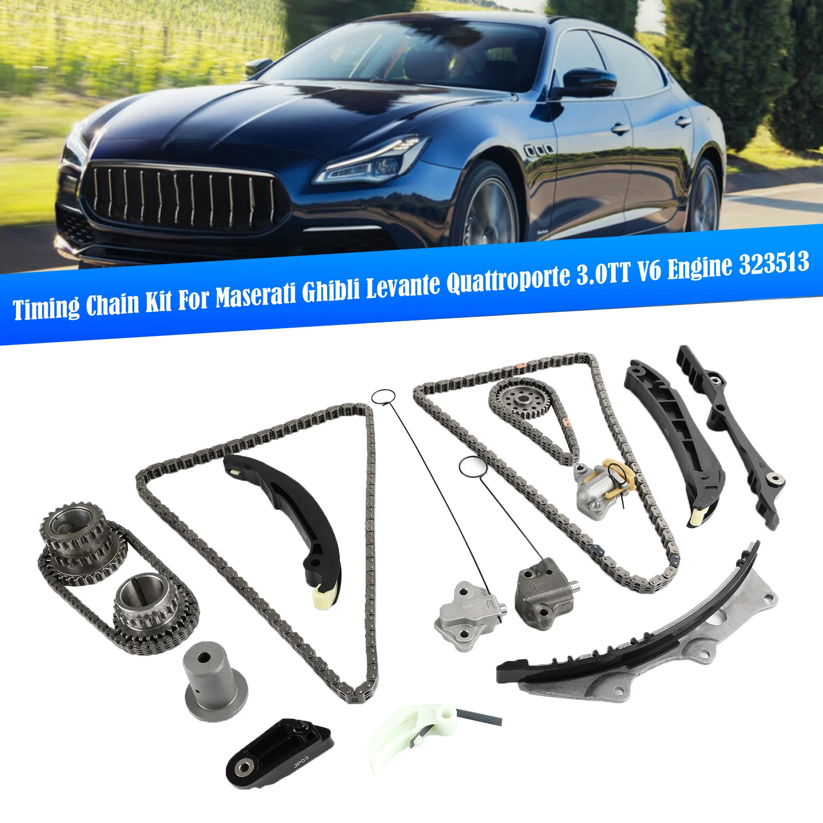 Areyourshop Timing Chain Kit For Maserati Ghibli Levante Quattroporte 3.0TT V6 Engine 323513
Areyourshop Timing Chain Kit For Maserati Ghibli Levante Quattroporte 3.0TT V6 Engine 323513