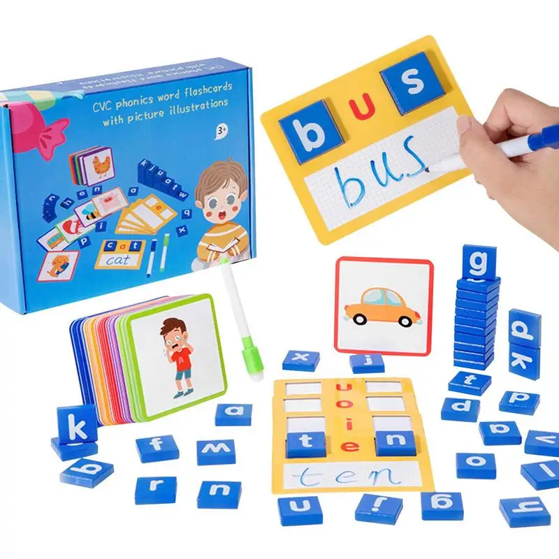 CVC Word Spelling Games Creative CVC Word Games Kindergarten Kid Educational Toys For Home School Preschool For Above 3 Years
CVC Word Spelling Games Creative CVC Word Games Kindergarten Kid Educational Toys For Home School Preschool For Above 3 Years