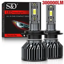 300000LM H1 H4 H7 LED Canbus H8 H11 9005 HB3 9006 HB4 9012 Hir2 9008 H13 Led Bulb 3570 CSP Automobile Kit Turbo Fog Lamp