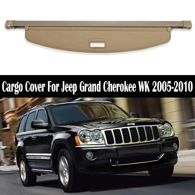 

Rear Trunk Cargo Cover For Jeep Grand Cherokee WK 2005-2010 Shield Shade Curtain Partition Board Privacy Security Accessories