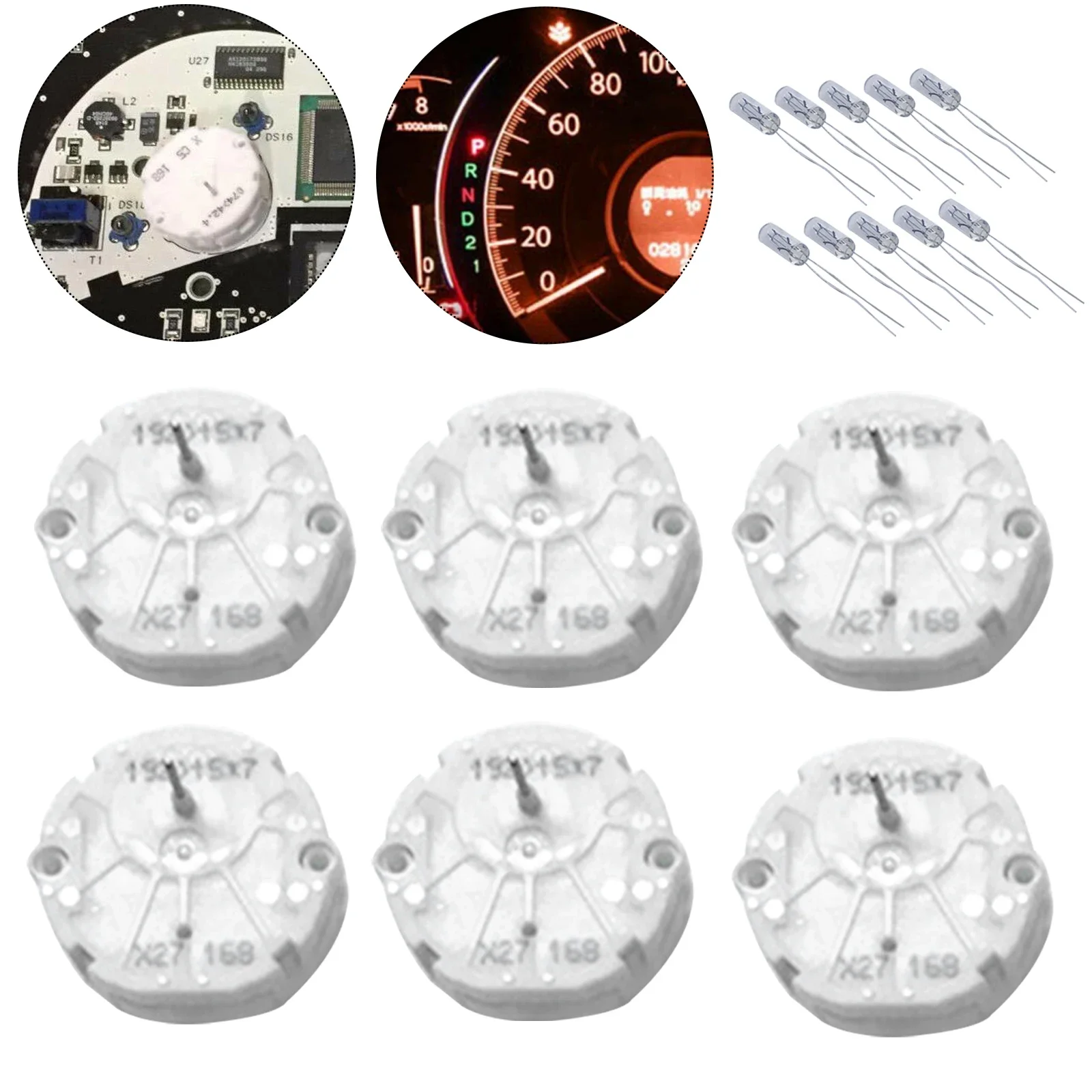 

6-piece General GMC Stepper Motor Speedometer Repair Kit Cluster 10 Bulbs X27 168
