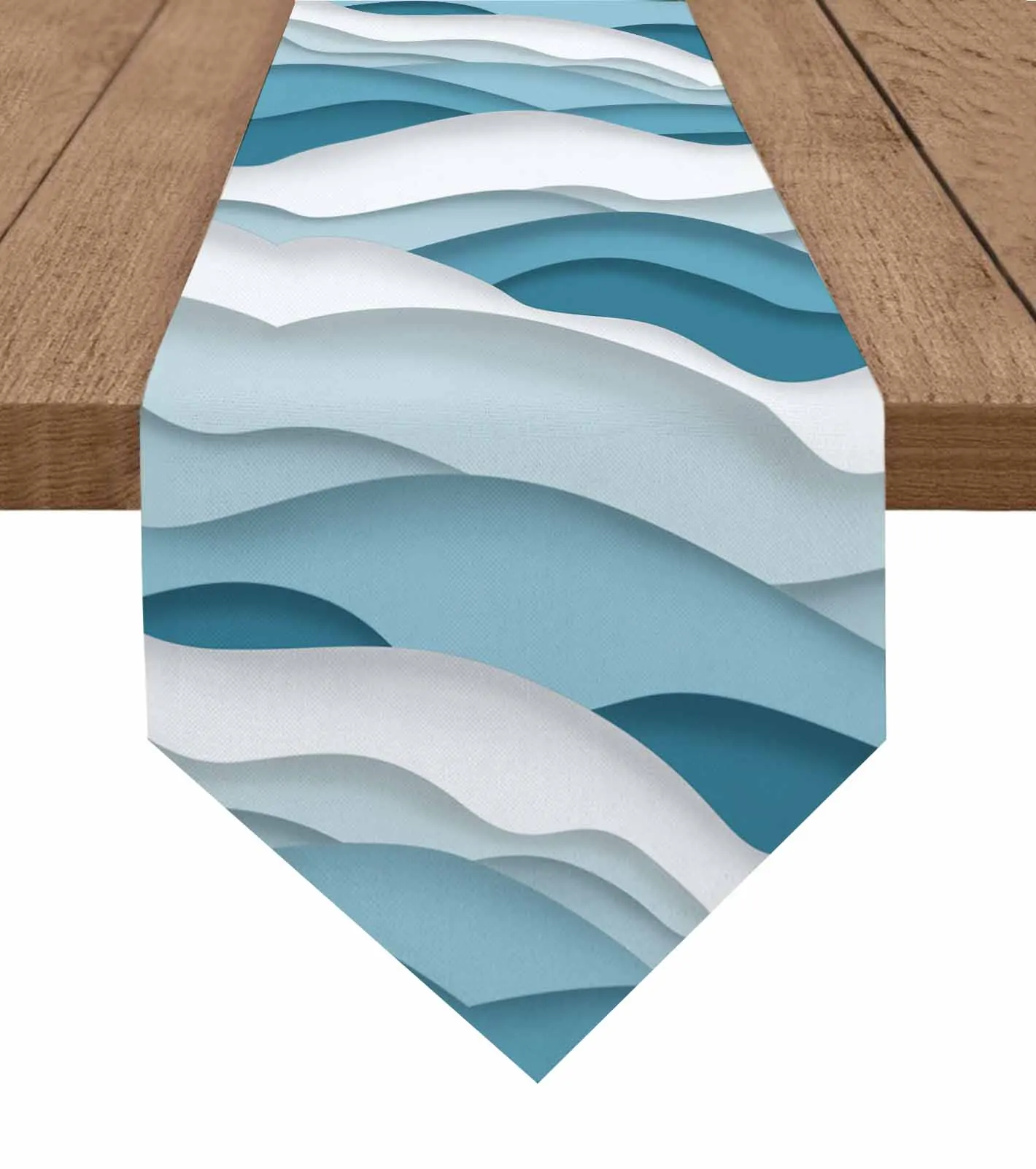 Настольная дорожка с голубым градиентом и распылением океанских волн, свадебная Праздничная настольная декоративная настольная дорожка для кухни
Настольная дорожка с голубым градиентом и распылением океанских волн, свадебная Праздничная настольная декоративная настольная дорожка для кухни