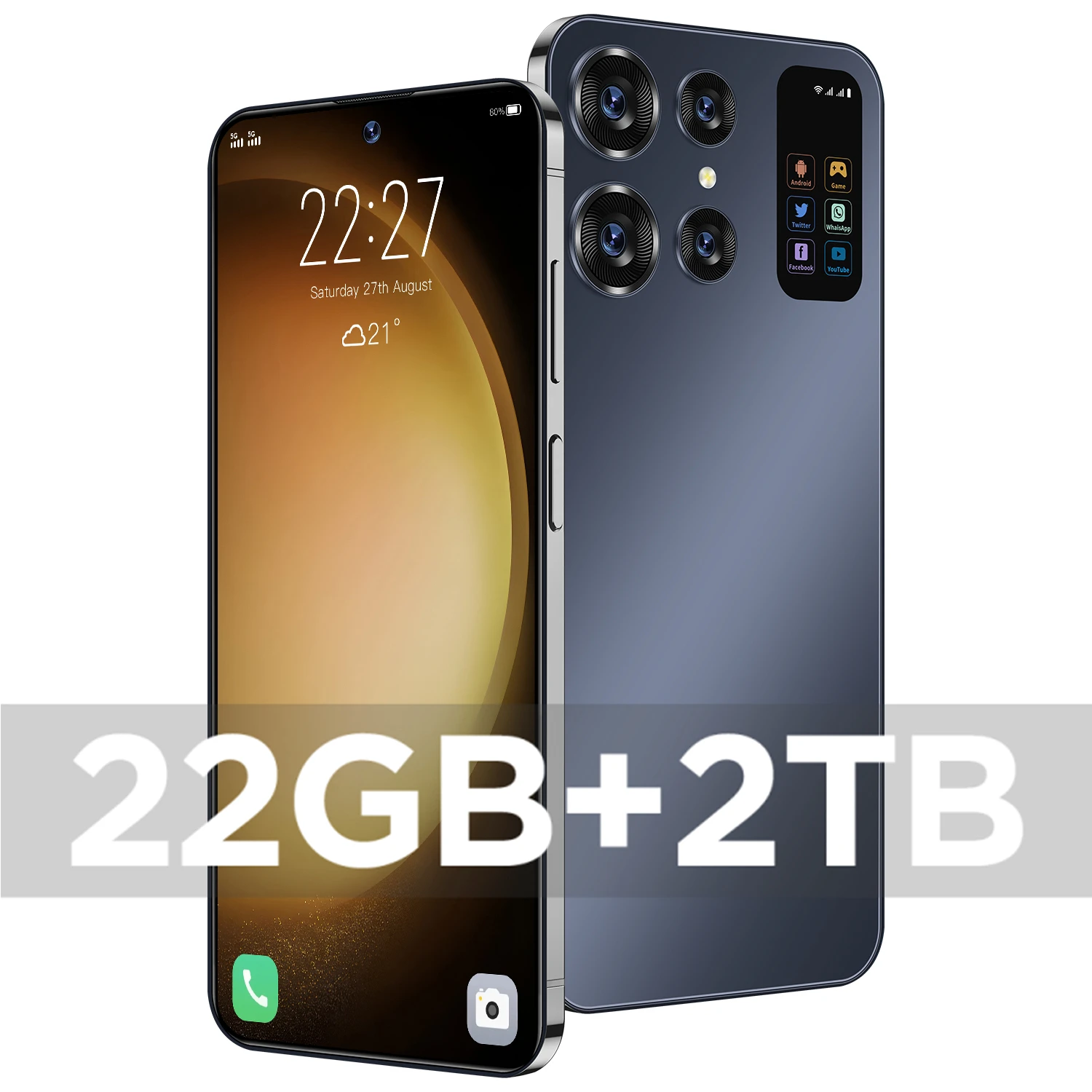 S24 Ultra Original Smartphone 7.0 inch Face Recognition Cellphones 22GB+2TB Dual SIM Android Mobile Phones 7000mAh Cell Phone
S24 Ultra Original Smartphone 7.0 inch Face Recognition Cellphones 22GB+2TB Dual SIM Android Mobile Phones 7000mAh Cell Phone