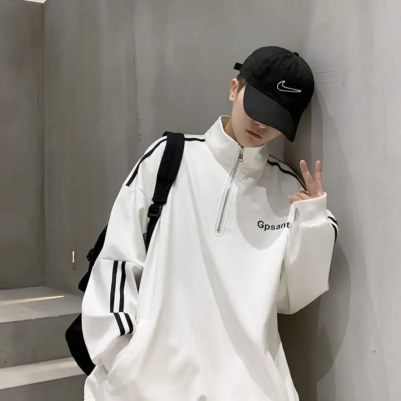 Half-zip sweatshirt men autumn and winter Hong Kong fashion brand ins stand-up collar top handsome loose student niche jacket
Half-zip sweatshirt men autumn and winter Hong Kong fashion brand ins stand-up collar top handsome loose student niche jacket