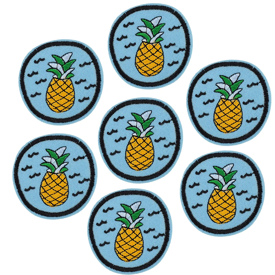 

10 pcs Pineapple badges patches for clothing iron embroidered patch applique iron on patches sewing accessories for DIY clothes