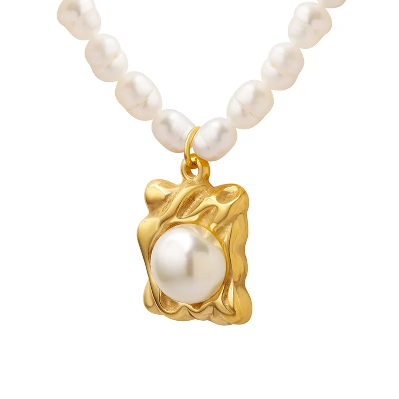 French Vintage Versatile Pearl Pendant Necklace Titanium Steel Jewelry Celebrity Temperament Fashion Trend Gift
French Vintage Versatile Pearl Pendant Necklace Titanium Steel Jewelry Celebrity Temperament Fashion Trend Gift