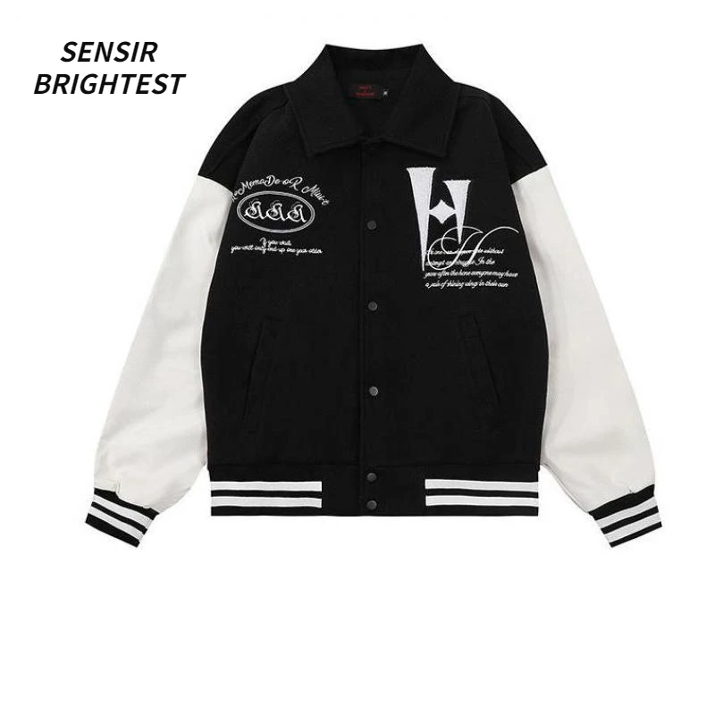 American Men's Baseball Jacket Spring And Autumn Varsity Jacket Pu Leather Stitching Loose Embroidered Jacket Men
American Men's Baseball Jacket Spring And Autumn Varsity Jacket Pu Leather Stitching Loose Embroidered Jacket Men