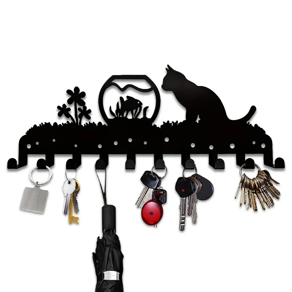 Wall Hanging Key Rack, Wall Mounted Metal Hanger, Multipurpose Hanging Storage Hook Towel Rack Storage rack, Hook for wall
Wall Hanging Key Rack, Wall Mounted Metal Hanger, Multipurpose Hanging Storage Hook Towel Rack Storage rack, Hook for wall