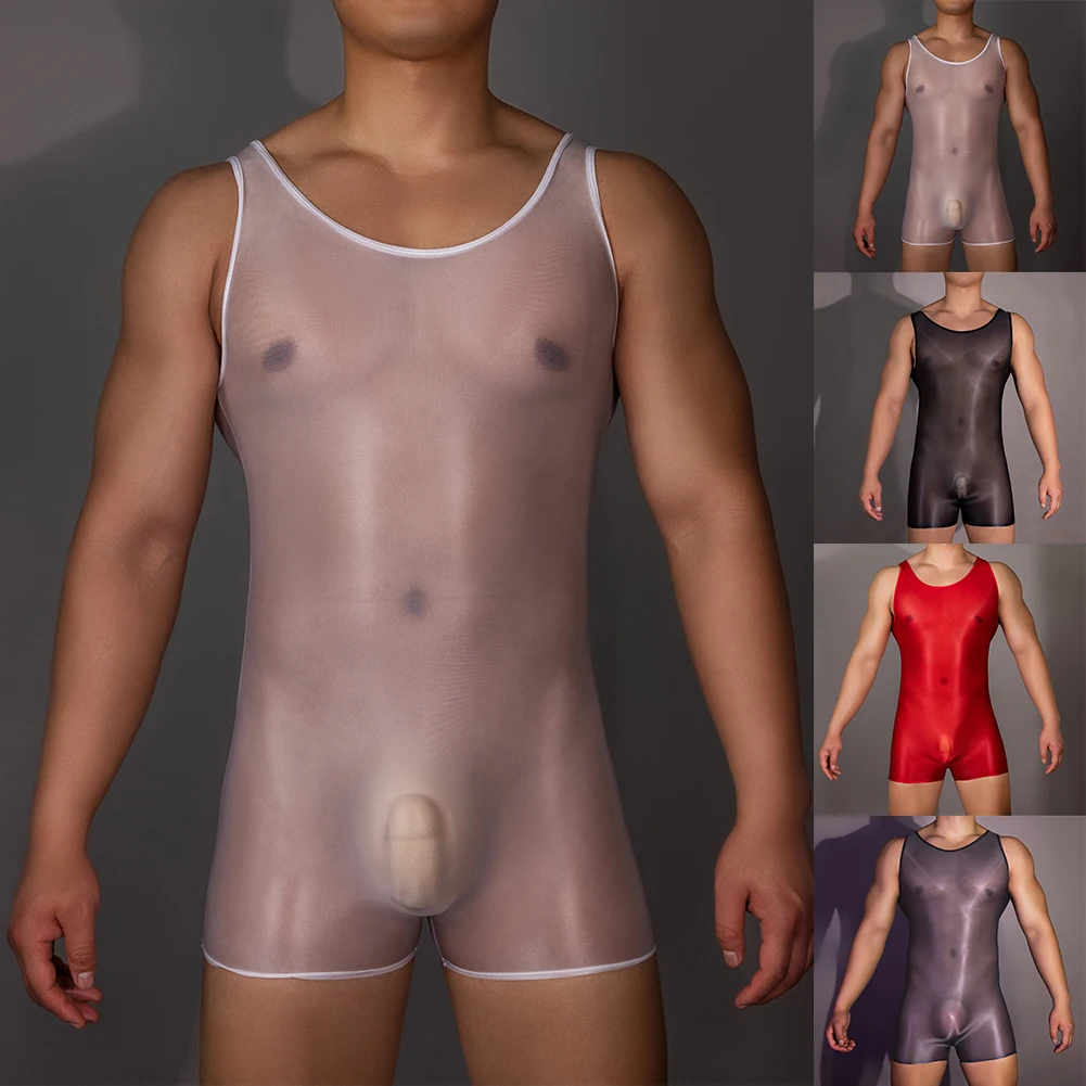 Men Oil Shiny Shiny Sexiest Bodysuits Glossy Tank Rompers Jumpsuits Gay Stretchy Bodystocking Sexy Ice Silk Intimate Lingerie
Men Oil Shiny Shiny Sexiest Bodysuits Glossy Tank Rompers Jumpsuits Gay Stretchy Bodystocking Sexy Ice Silk Intimate Lingerie