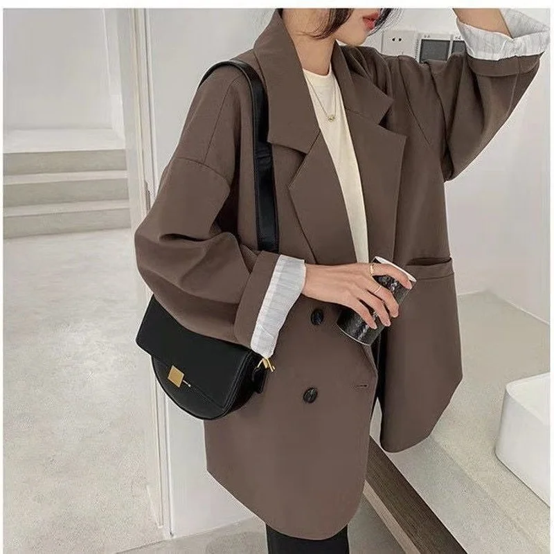 Women's Blazer Coats Spring Autumn Fashion Korean Version Loose Top Coat Office Work Clothes Grace Fall Jacket for Women 2023
Women's Blazer Coats Spring Autumn Fashion Korean Version Loose Top Coat Office Work Clothes Grace Fall Jacket for Women 2023
