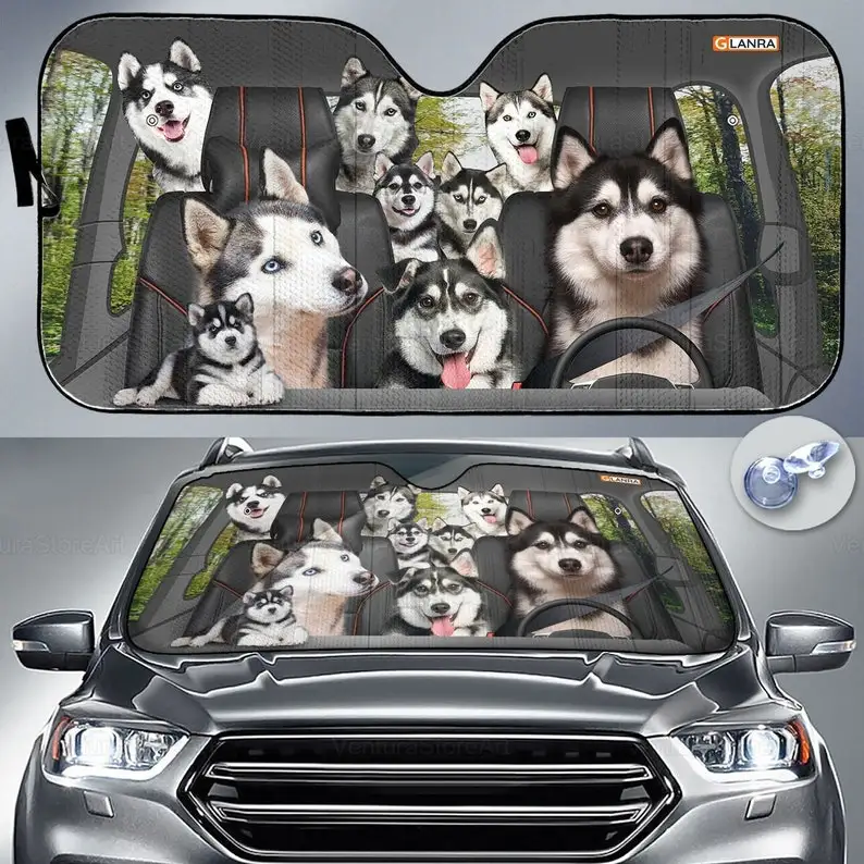 Husky Car Sunshade, Dog Car Decoration, Husky Lover, Auto Sun Shade, Gift For Dad, Car Windshield, Christmas Gifts
Husky Car Sunshade, Dog Car Decoration, Husky Lover, Auto Sun Shade, Gift For Dad, Car Windshield, Christmas Gifts