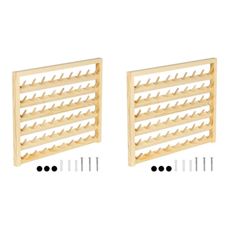 2Pack 54 Spools Wooden Thread Holder,Thread Racks,Wall Mount Thread Storage Organizer for Sewing,Braiding and Embroidery
2Pack 54 Spools Wooden Thread Holder,Thread Racks,Wall Mount Thread Storage Organizer for Sewing,Braiding and Embroidery