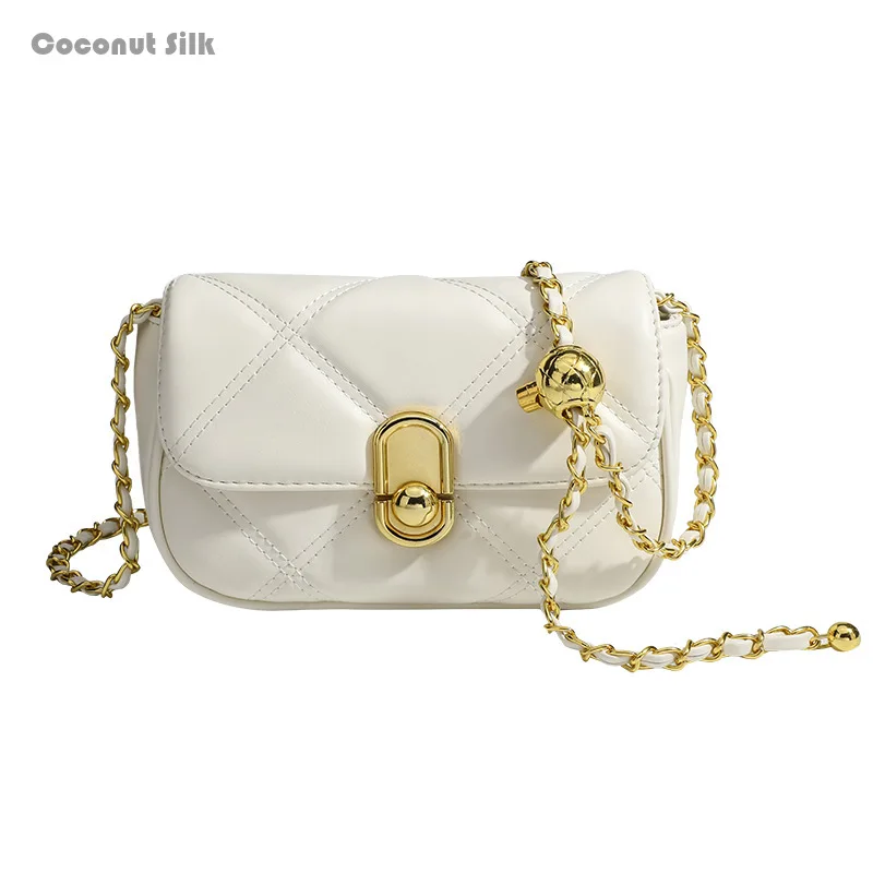 

CoCoS Women's 2024 New Popular Xiaoling Grid Bag High Quality Texture Small Crowd Chain Bag Versatile Crossbody Bag Handbag