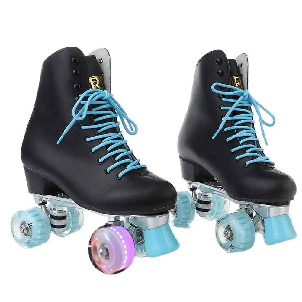 Double Skating Shoes, Leather High Boots, Women's Ice- Blue Flash LED Wheel Metal Chassis Four Wheels
Double Skating Shoes, Leather High Boots, Women's Ice- Blue Flash LED Wheel Metal Chassis Four Wheels