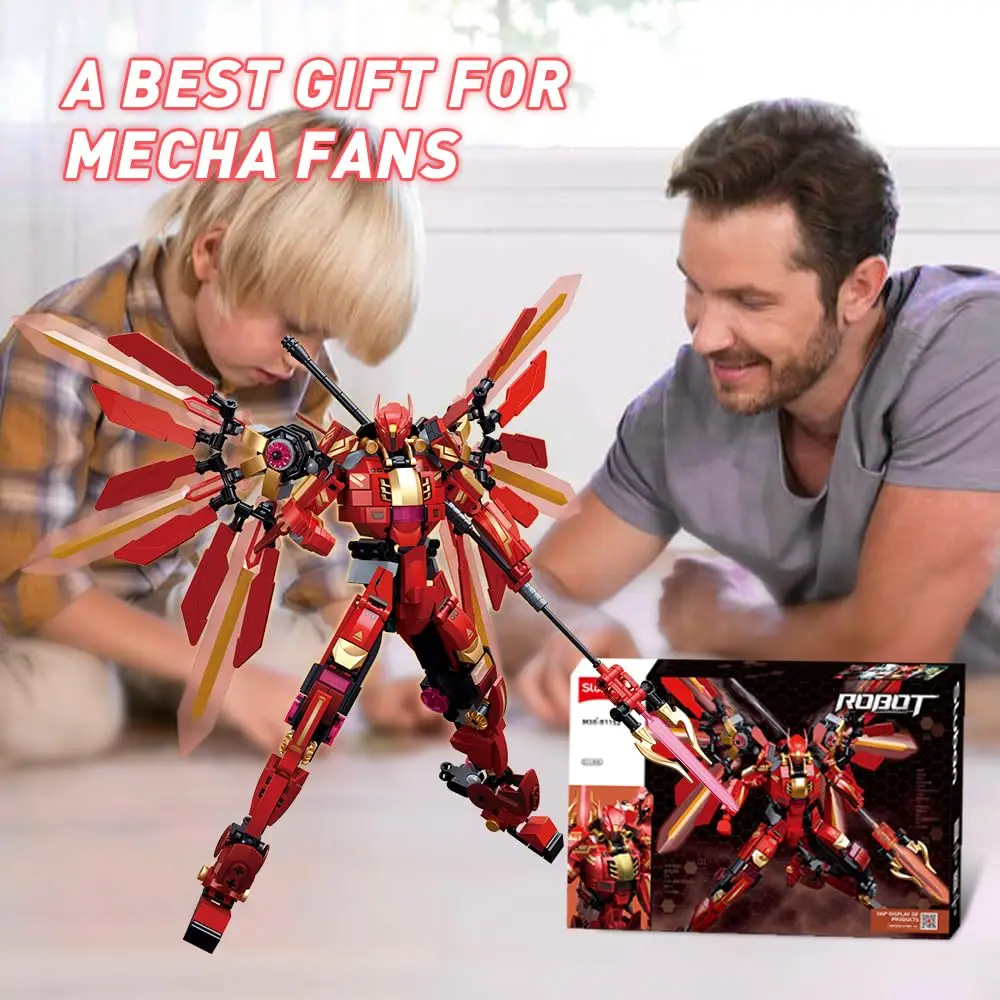 511PCS Red Halberd Athena Building Blocks Flame Mecha Bricks Figure Model Desktop Display Ornaments Children's DIY Holiday toys 511PCS Red Halberd Athena Building Blocks Flame Mecha Bricks Figure Model Desktop Display Ornaments Children's DIY Holiday toys