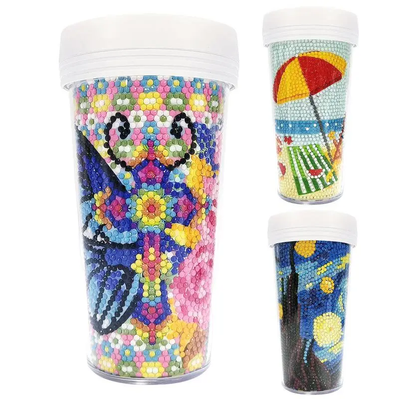 Crystal Painting Water Cup Double-Layer Liner Design Leak Proof Water Cup DIY Art Water Bottle With Crystal Painting Kit For Kid
Crystal Painting Water Cup Double-Layer Liner Design Leak Proof Water Cup DIY Art Water Bottle With Crystal Painting Kit For Kid