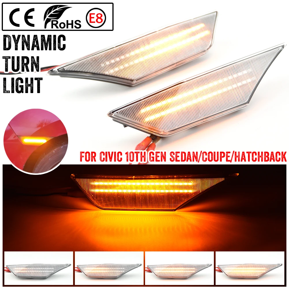 Car Dynamic LED Side Marker Turn Signal Lights Sequential Blinker Indicator For Honda Civic 10th Gen 2016 2017 2018
Car Dynamic LED Side Marker Turn Signal Lights Sequential Blinker Indicator For Honda Civic 10th Gen 2016 2017 2018