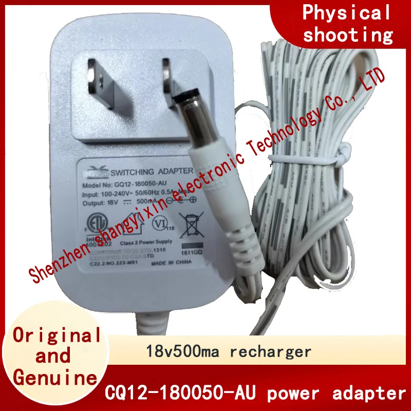 Original CQ12-180050-AU charger SV-1801-2 Wireless Mite Removal vacuum cleaner 18v500ma charger power cord RK-1800500
Original CQ12-180050-AU charger SV-1801-2 Wireless Mite Removal vacuum cleaner 18v500ma charger power cord RK-1800500