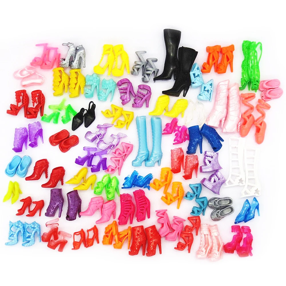 NK Official 60 Pairs Mixed Shoes Fashion Colorful High Heels Sandals Clothes Accessories for Barbie Doll Dress Dressing Up Toy
NK Official 60 Pairs Mixed Shoes Fashion Colorful High Heels Sandals Clothes Accessories for Barbie Doll Dress Dressing Up Toy